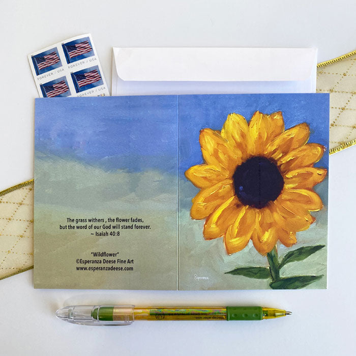 "Wildflower" notecard