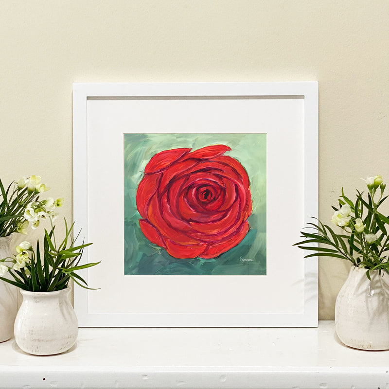"Red Rose" giclee print