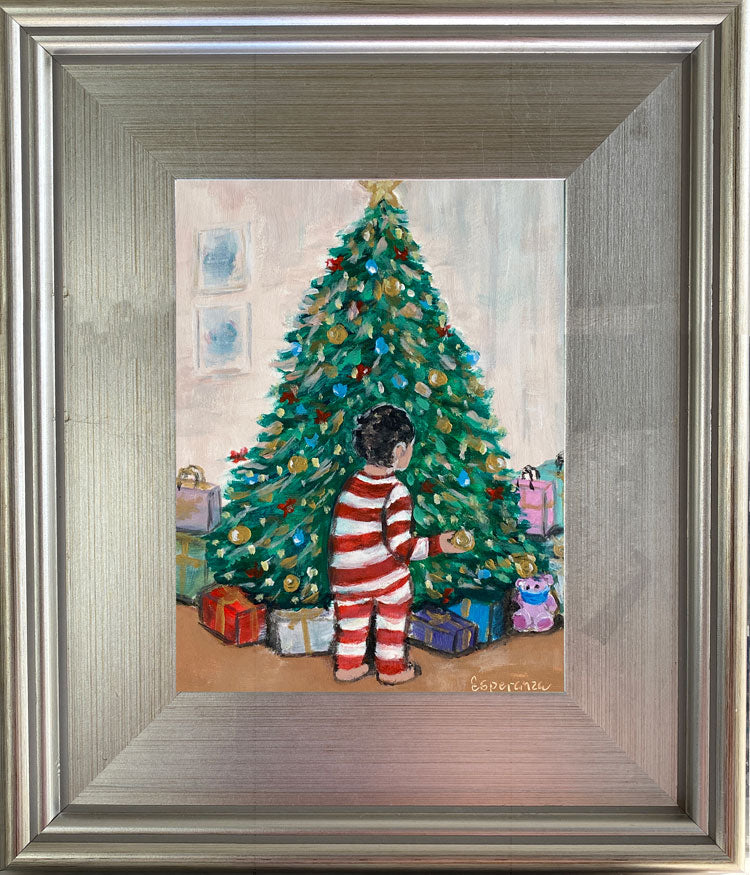 "Christmas Child" 6x8 original painting