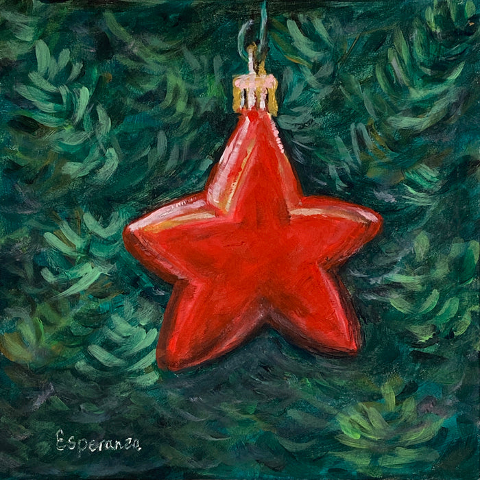 "Star Ornament" 6x6 original painting