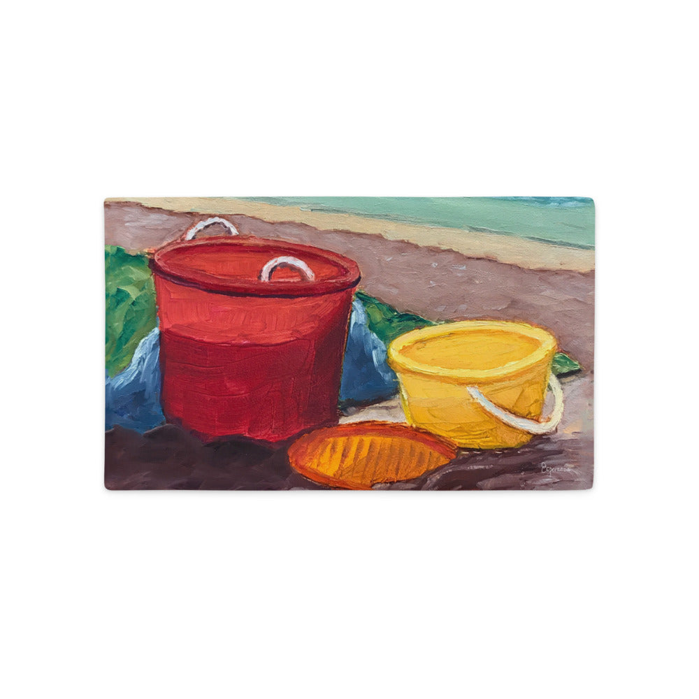 Premium Pillow Case "Beach Buckets"
