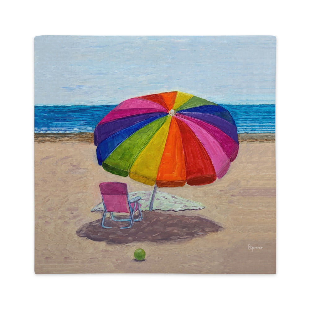 "Beach Umbrella" Premium Pillow Case