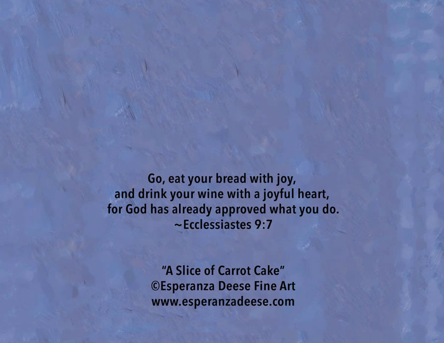 "A Slice of Carrot Cake" notecard