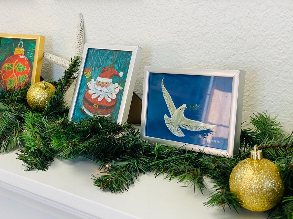 "Gold Leaf Ball Ornament" giclee print