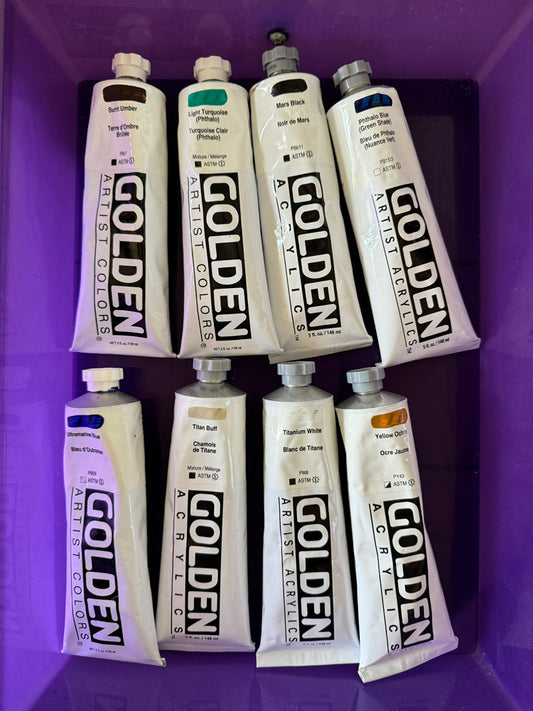 Golden Heavy Body Acrylics - Big Tube Bundle (8 Tubes)