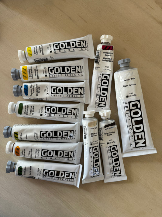 Golden Heavy Body Acrylics - Small Tubes Bundle (11 Tubes)