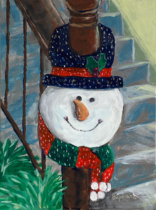 "Banister Ornament" 6x8 original painting