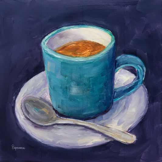 "Blue Cup in Saucer" giclee print