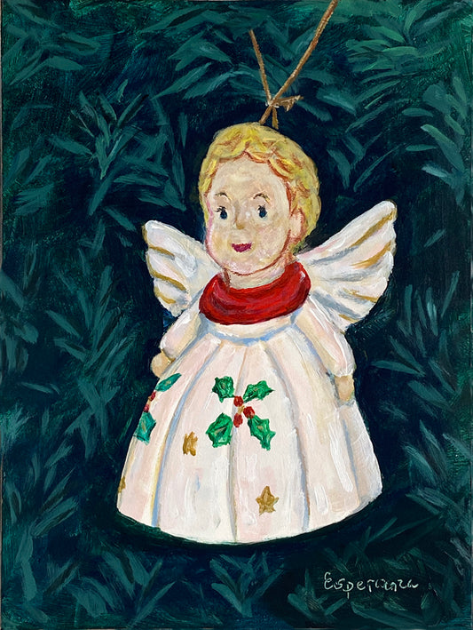 "Hundred Year Old Angel Ornament" giclee print