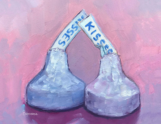 "Kisses" notecard