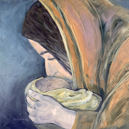 "Mary and Baby Jesus" 12x12 canvas print