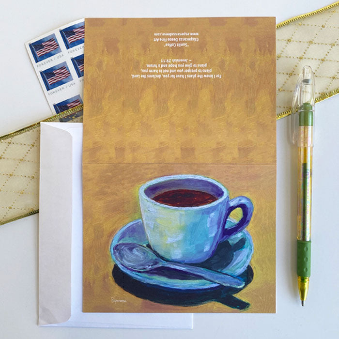 "Sunlit Coffee" notecard