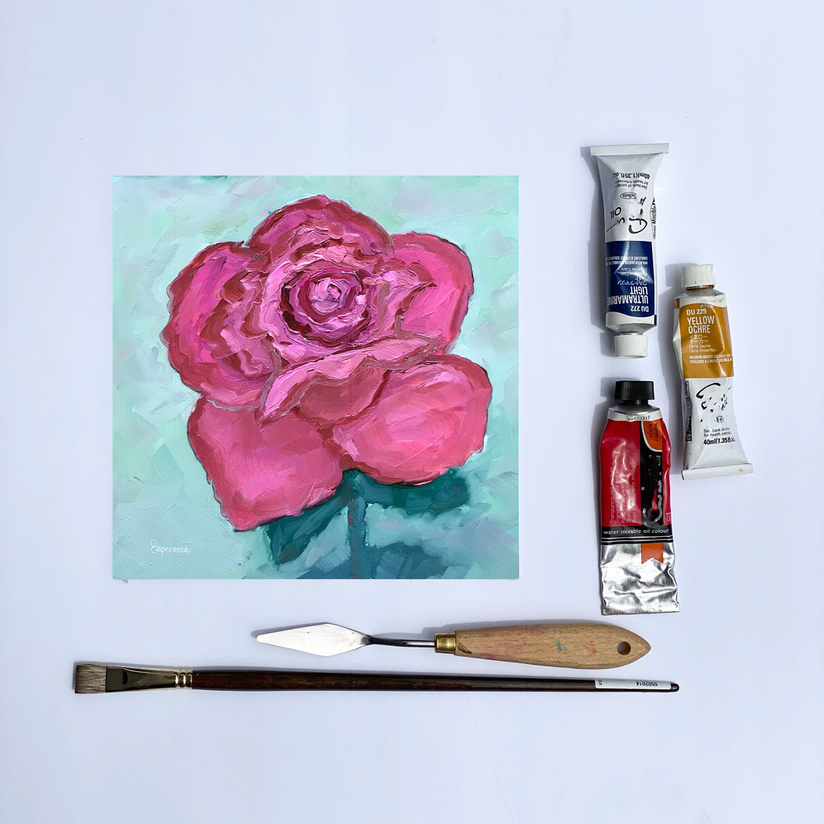 "Pink Rose" giclee print