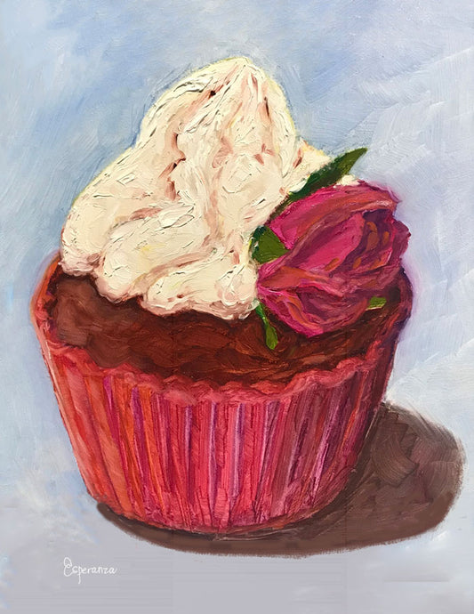 "Red Velvet Cupcake" notecard