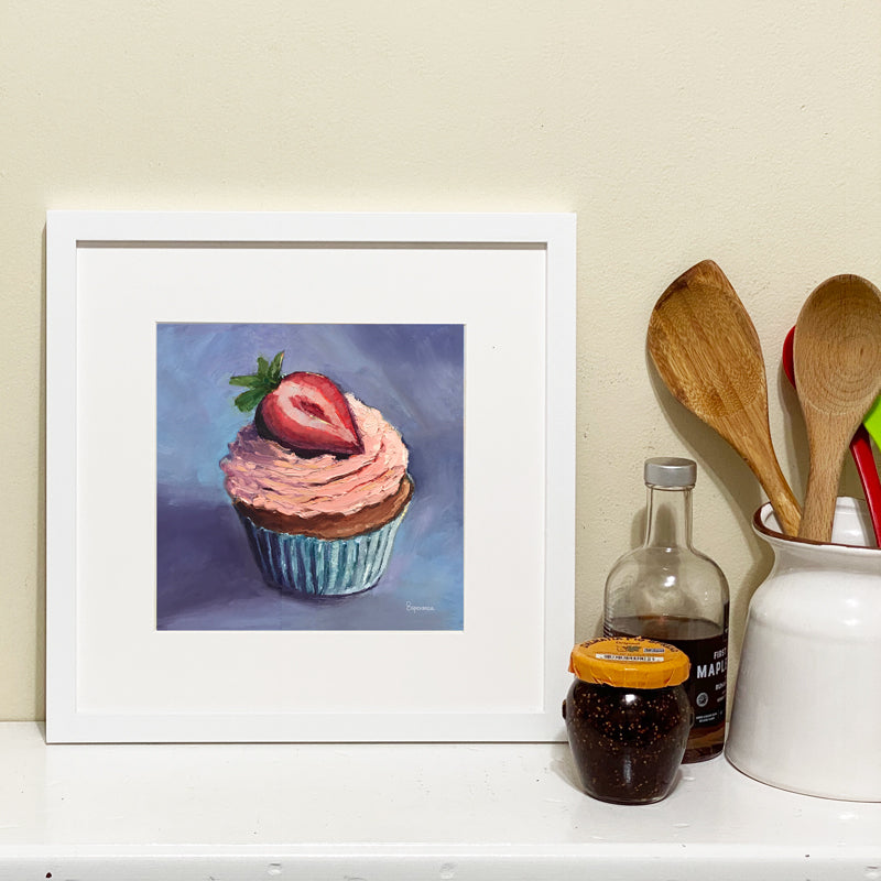 "Strawberry Cupcake" giclee print