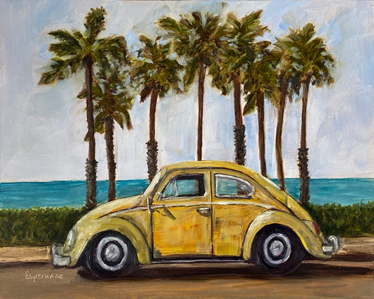 "Yellow Bug" 8x10 original painting