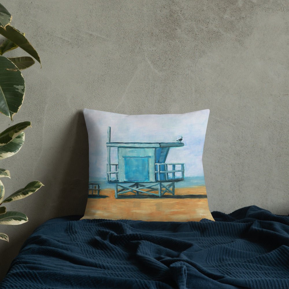 Fine Art Throw Pillow, "Looking Out For Us", from original artwork by Esperanza Deese