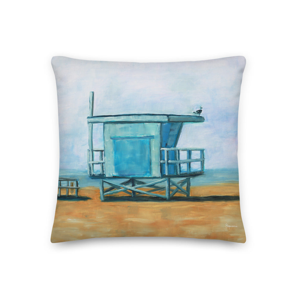 Fine Art Throw Pillow, "Looking Out For Us", from original artwork by Esperanza Deese