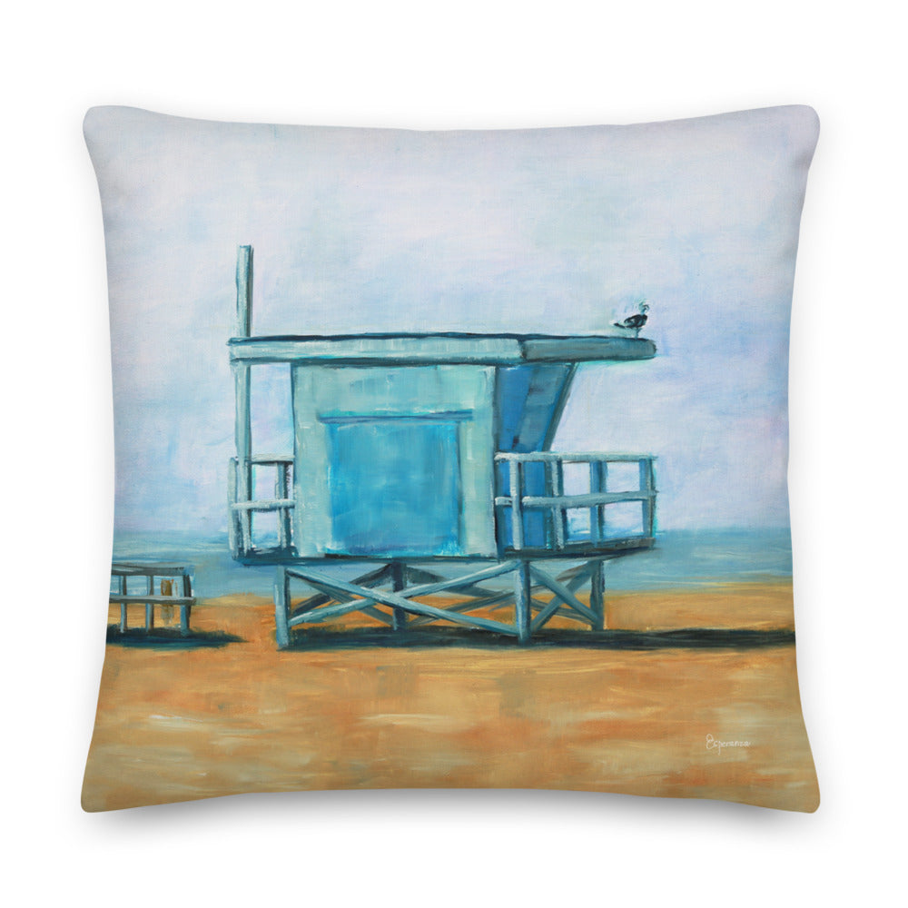 Fine Art Throw Pillow, "Looking Out For Us", from original artwork by Esperanza Deese